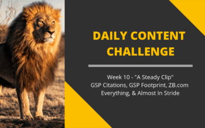 365 Day Content Challenge Week 10: A Steady Clip