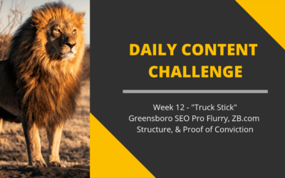 365 Day Content Challenge Week 12: Truck Stick