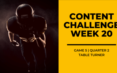 2020 Content Challenge Week 20 Review: Table Turner